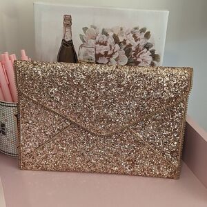 Rosegold Glitter Clutch Purse